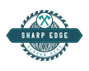 Axe Woodwork Lumberjack logo design