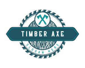 Axe Woodwork Lumberjack logo design