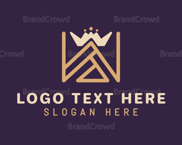 Medieval Crown Letter W Logo