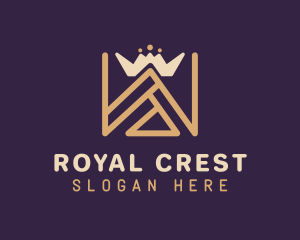 Majestic - Medieval Crown Letter W logo design