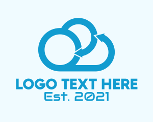 Cloud Computing - Blue Arrow Cloud logo design