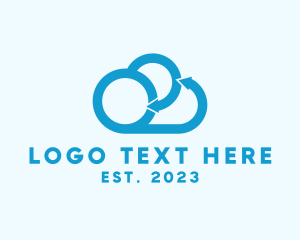 Application - Modern Arrow Cloud logo design