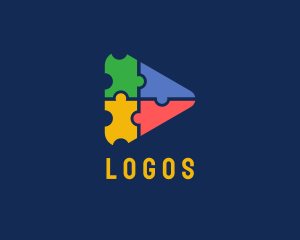 Puzzle - Triangular Jigsaw Puzzle logo design