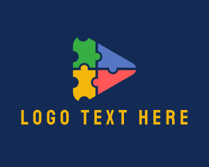 Triangular Jigsaw Puzzle Logo