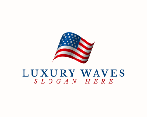 American Flag Wave logo design