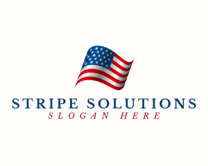 American Flag Wave logo design