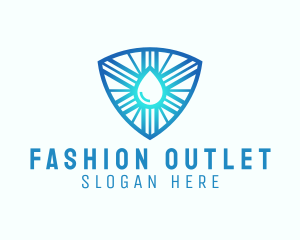 Outlet - Liquid Shine Crest logo design