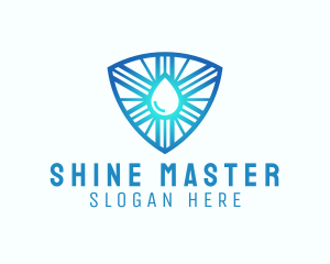 Liquid Shine Crest logo design