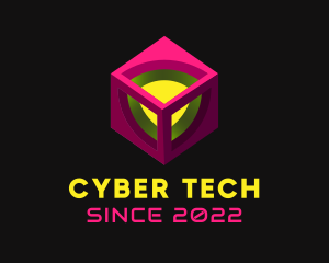 Hacker - Digital Gaming Cube Technology logo design