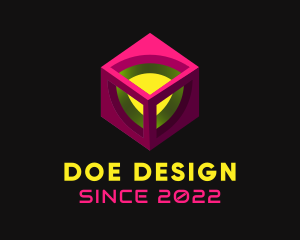 Digital Gaming Cube Technology logo design