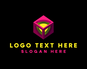 Digital Gaming Cube Technology logo design