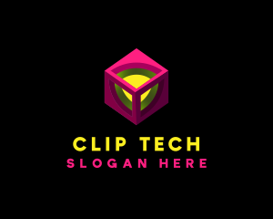 Digital Gaming Cube Technology logo design