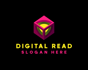 Digital Gaming Cube Technology logo design