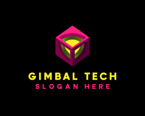 Digital Gaming Cube Technology logo design