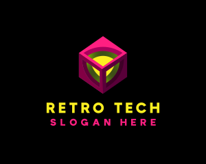 Digital Gaming Cube Technology logo design