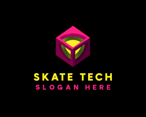 Digital Gaming Cube Technology logo design