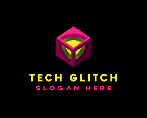 Digital Gaming Cube Technology logo design