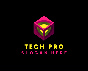 Digital Gaming Cube Technology logo design