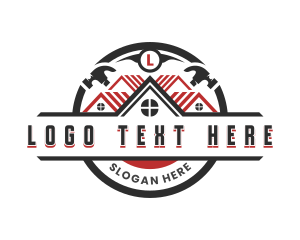 Remodeling - Hammer Repair Roofing logo design