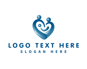 Love - Heart Family Counseling logo design