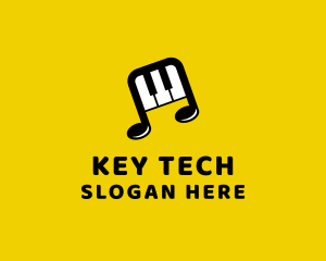 Keyboard - Piano Music Note logo design