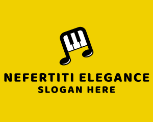 Piano Music Note logo design