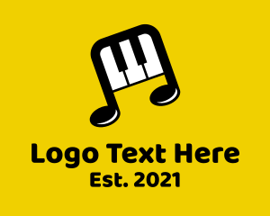 Music Store - Piano Music Note logo design