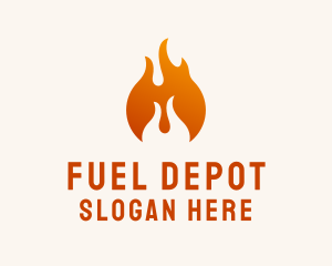 Gas - Fire Energy Fuel logo design