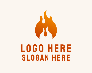 Heating - Fire Energy Fuel logo design