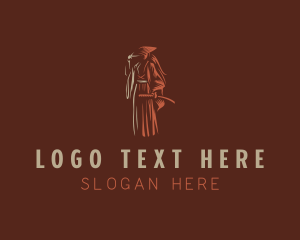 Shogun - Samurai Warrior Woman logo design