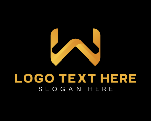 Origami - Tech Crypto Origami Letter W logo design