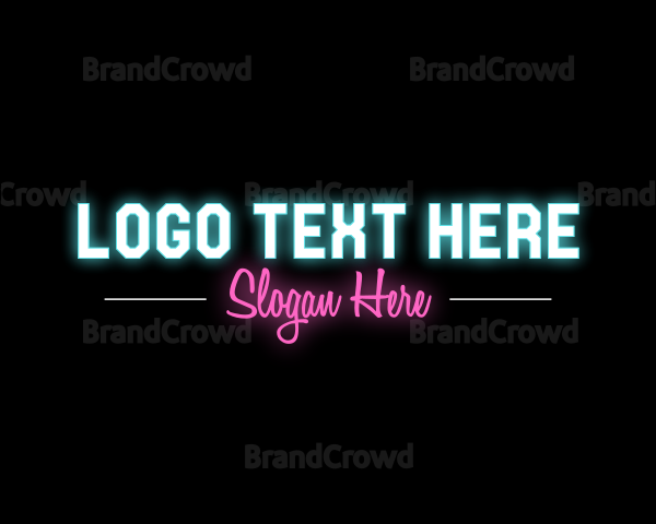 Bright Neon Wordmark Logo