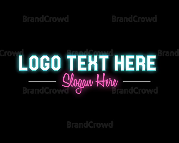 Bright Neon Wordmark Logo