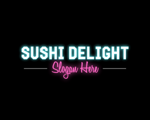 Bright Neon Wordmark logo design