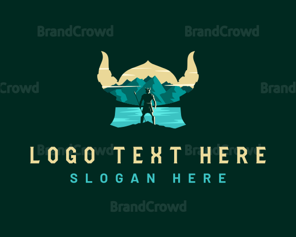 Viking Warrior Scenery Logo