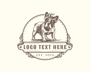 Hat - Pet Bulldog Grooming logo design