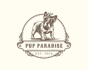 Pet Bulldog Grooming logo design