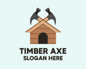 Wood Hammer House logo design