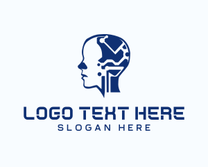 Head - Tech Cyber Head logo design