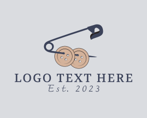 Button - Button Safety Pin logo design