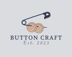Button - Button Safety Pin logo design