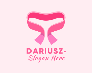 Dating Site - Pink Heart Ribbon logo design