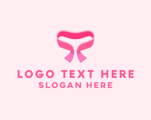 Women - Pink Heart Ribbon logo design