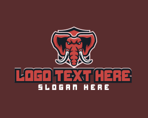 Character - Mammoth Elephant Tusk logo design