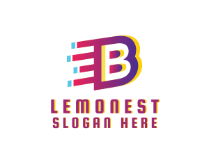 Digital Agency - Speedy Motion Letter B logo design