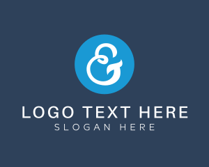 Typography - Upscale Ampersand Brand logo design