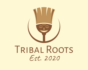 Tribal Broom Art logo design