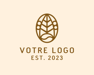 Latte - Coffee Bean Leaf logo design