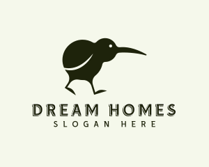 Silhouette Kiwi Bird logo design