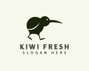 Kiwi - Silhouette Kiwi Bird logo design
